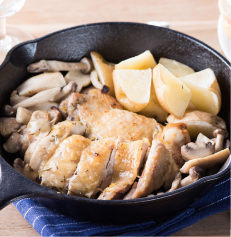 鶏もも肉と茸のレモンハーブグリル